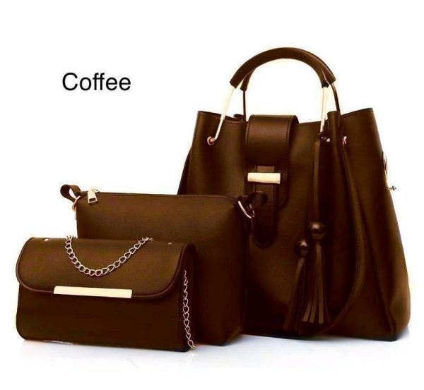 New Collection 3pcs Set Soft Leather Hand Bag